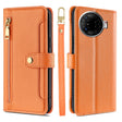For Tecno Camon 30 Pro 5G Sheep Texture Cross-body Zipper Wallet Leather Phone Case(Orange) - Tecno Cases by PMC TechLife | Online Shopping South Africa | PMC TechLife | Buy Now Pay Later Mobicred
