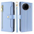For Tecno Camon 30 Pro 5G Sheep Texture Cross-body Zipper Wallet Leather Phone Case(Blue) - Tecno Cases by PMC TechLife | Online Shopping South Africa | PMC TechLife | Buy Now Pay Later Mobicred
