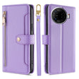 For Tecno Camon 30 Pro 5G Sheep Texture Cross-body Zipper Wallet Leather Phone Case(Purple) - Tecno Cases by PMC TechLife | Online Shopping South Africa | PMC TechLife | Buy Now Pay Later Mobicred