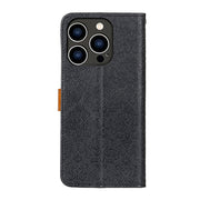 For iPhone 16 Pro European Floral Embossed Leather Phone Case(Black)