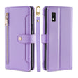 For Sharp Aqous Wish3 Sheep Texture Cross-body Zipper Wallet Leather Phone Case(Purple) - More Brand by PMC TechLife | Online Shopping South Africa | PMC TechLife | Buy Now Pay Later Mobicred