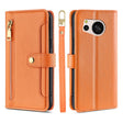 For Sharp Aquos sense8 Sheep Texture Cross-body Zipper Wallet Leather Phone Case(Orange) - More Brand by PMC TechLife | Online Shopping South Africa | PMC TechLife | Buy Now Pay Later Mobicred