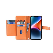 For Sharp Aquos sense8 Sheep Texture Cross-body Zipper Wallet Leather Phone Case(Orange)