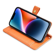 For Sharp Aquos sense8 Sheep Texture Cross-body Zipper Wallet Leather Phone Case(Orange)