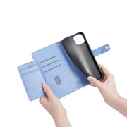 For Sharp Aquos sense8 Sheep Texture Cross-body Zipper Wallet Leather Phone Case(Blue)