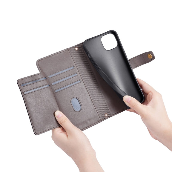 For Sharp Aquos sense8 Sheep Texture Cross-body Zipper Wallet Leather Phone Case(Grey)