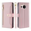 For Sharp Aquos sense8 Sheep Texture Cross-body Zipper Wallet Leather Phone Case(Pink) - More Brand by PMC TechLife | Online Shopping South Africa | PMC TechLife | Buy Now Pay Later Mobicred