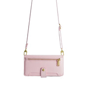 For Sharp Aquos sense8 Sheep Texture Cross-body Zipper Wallet Leather Phone Case(Pink)