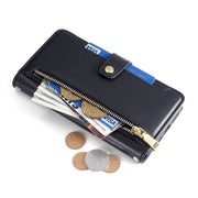 For Sharp Aquos R9 Sheep Texture Cross-body Zipper Wallet Leather Phone Case(Black)