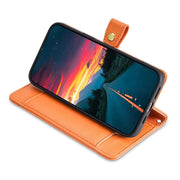 For Sharp Aquos R9 Sheep Texture Cross-body Zipper Wallet Leather Phone Case(Orange)