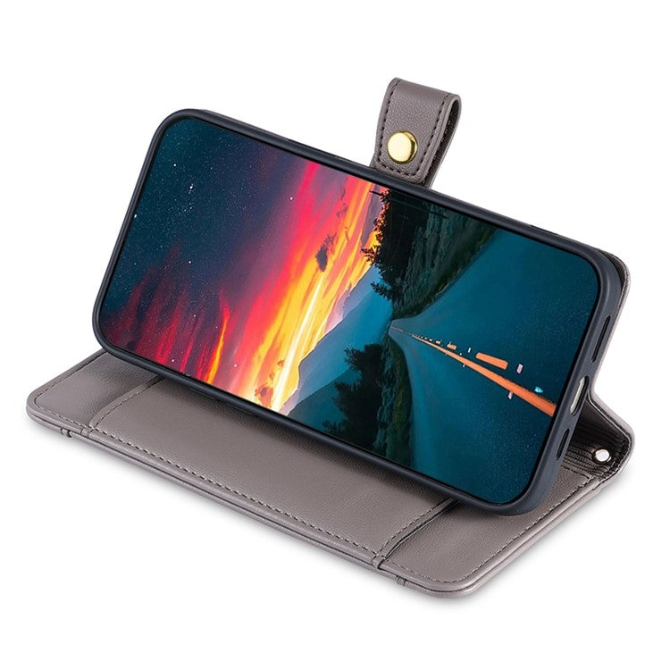 For Sharp Aquos R9 Sheep Texture Cross-body Zipper Wallet Leather Phone Case(Grey)
