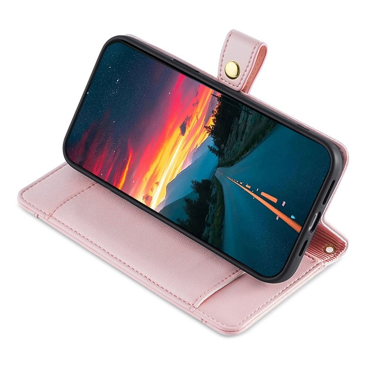 For Sharp Aquos R9 Sheep Texture Cross-body Zipper Wallet Leather Phone Case(Pink)