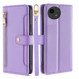 For Sharp Aquos Wish4 Sheep Texture Cross-body Zipper Wallet Leather Phone Case(Purple) - More Brand by PMC TechLife | Online Shopping South Africa | PMC TechLife | Buy Now Pay Later Mobicred