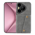 For Huawei Pura 70 Double Buckle Card Slots Magnetic Phone Case(Grey) - free shipping - PMC Jewellery - Order now!