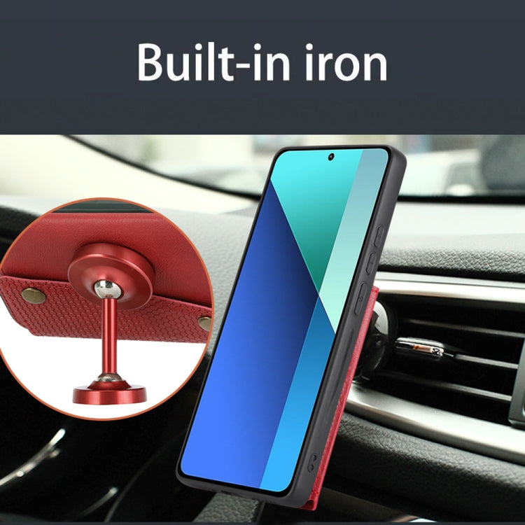 For Xiaomi Redmi Note 13 Pro 4G Global Double Buckle Card Slots Magnetic Phone Case(Black)