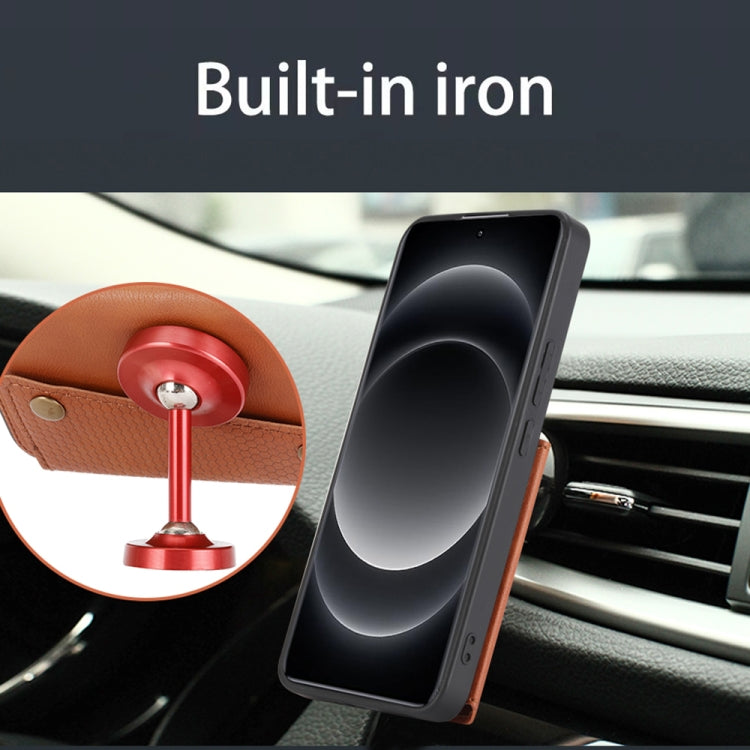 For Xiaomi 14 Ultra Double Buckle Card Slots Magnetic Phone Case(Red)