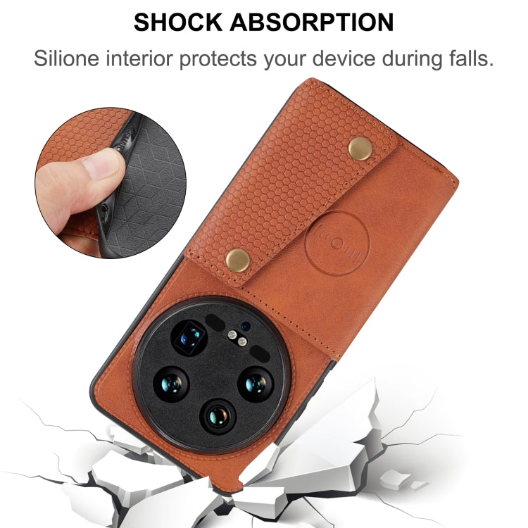 For Xiaomi 14 Ultra Double Buckle Card Slots Magnetic Phone Case(Red)