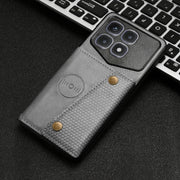 For Xiaomi Redmi K70 Ultra Double Buckle Card Slots Magnetic Phone Case(Grey)