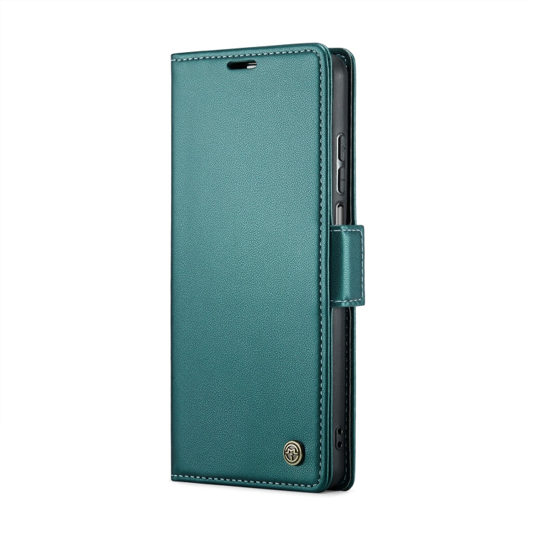 For Realme 10 Pro 5G CaseMe 023 Butterfly Buckle Litchi Texture RFID Anti-theft Leather Phone Case(Pearly Blue)