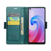 For Realme 9i 4G CaseMe 023 Butterfly Buckle Litchi Texture RFID Anti-theft Leather Phone Case(Pearly Blue)