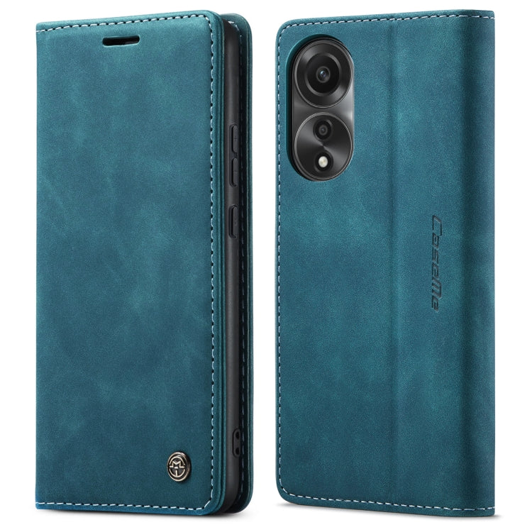 For OPPO A78 4G CaseMe 013 Multifunctional Horizontal Flip Leather Phone Case(Blue)