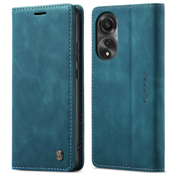 For OPPO A78 4G CaseMe 013 Multifunctional Horizontal Flip Leather Phone Case(Blue)