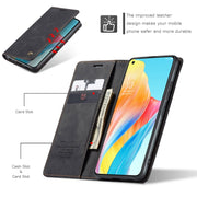 For OPPO A78 4G CaseMe 013 Multifunctional Horizontal Flip Leather Phone Case(Black)