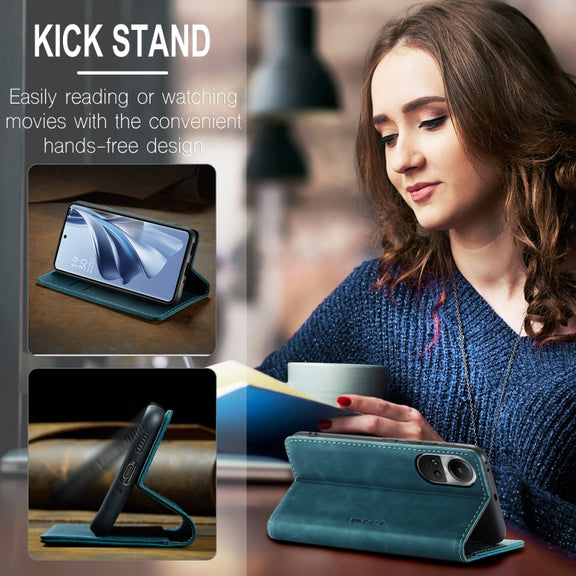 For OPPO Reno10 5G Global／Reno10 Pro Global CaseMe 013 Multifunctional Horizontal Flip Leather Phone Case(Blue)