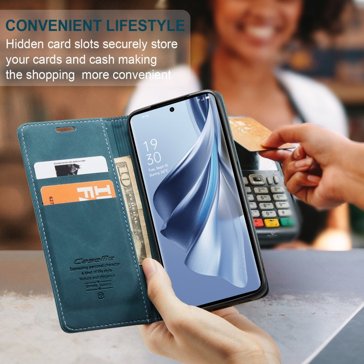 For OPPO Reno10 5G Global／Reno10 Pro Global CaseMe 013 Multifunctional Horizontal Flip Leather Phone Case(Blue)