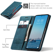 For Xiaomi Redmi 12 4G / 12 5G／Note 12R CaseMe 013 Multifunctional Horizontal Flip Leather Phone Case(Blue)