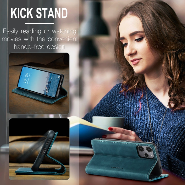For Xiaomi Redmi 12 4G / 12 5G／Note 12R CaseMe 013 Multifunctional Horizontal Flip Leather Phone Case(Blue)