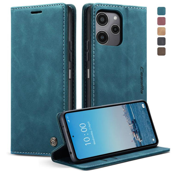 For Xiaomi Redmi 12 4G / 12 5G／Note 12R CaseMe 013 Multifunctional Horizontal Flip Leather Phone Case(Blue)