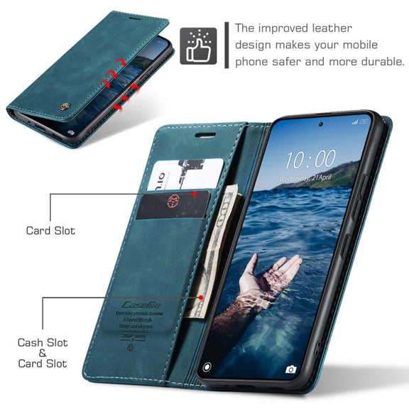 For Xiaomi 14 Pro CaseMe 013 Multifunctional Horizontal Flip Leather Phone Case(Blue)