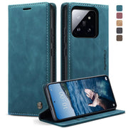 For Xiaomi 14 Pro CaseMe 013 Multifunctional Horizontal Flip Leather Phone Case(Blue)