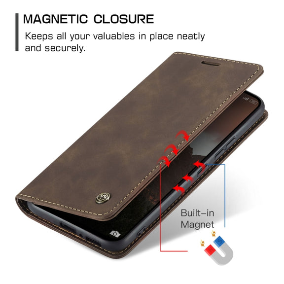 For Xiaomi Redmi Note 13 4G CaseMe 013 Multifunctional Horizontal Flip Leather Phone Case(Coffee)