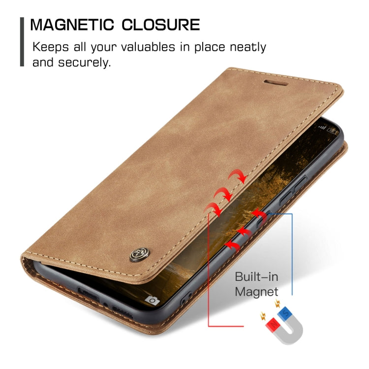 For Xiaomi Redmi Note 13 4G CaseMe 013 Multifunctional Horizontal Flip Leather Phone Case(Brown)