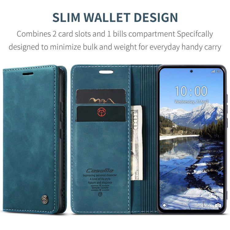 For Xiaomi Redmi Note 13 Pro 4G CaseMe 013 Multifunctional Horizontal Flip Leather Phone Case(Blue)