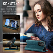 For Xiaomi Redmi Note 13 Pro 4G CaseMe 013 Multifunctional Horizontal Flip Leather Phone Case(Blue)