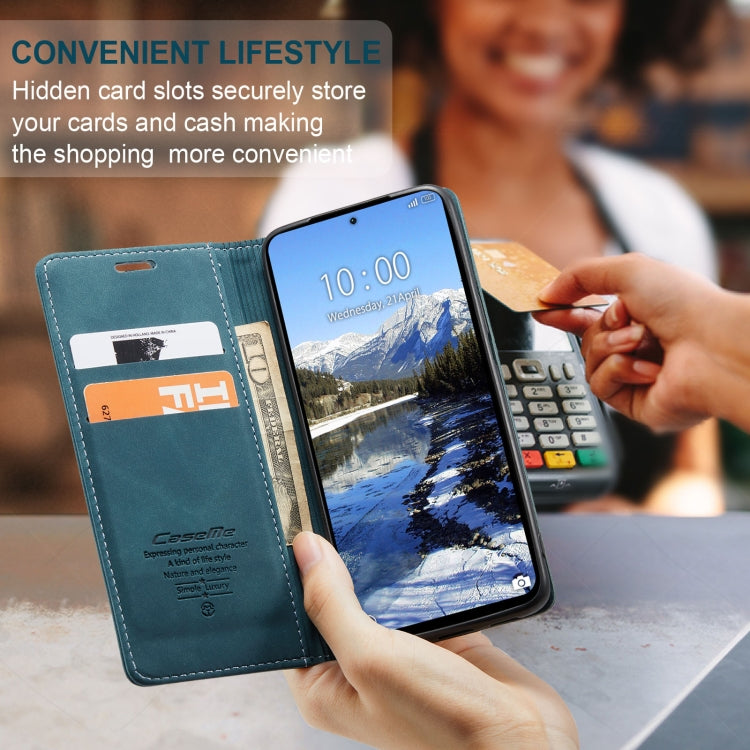 For Xiaomi Redmi Note 13 Pro 4G CaseMe 013 Multifunctional Horizontal Flip Leather Phone Case(Blue)