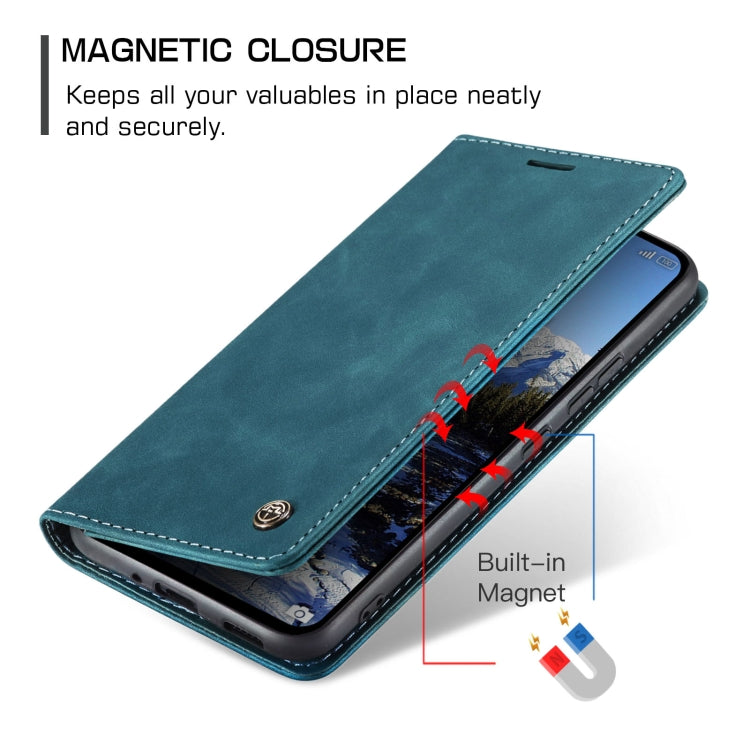 For Xiaomi Redmi Note 13 Pro 4G CaseMe 013 Multifunctional Horizontal Flip Leather Phone Case(Blue)