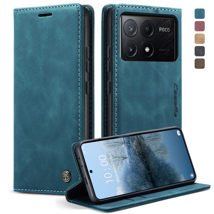 For Xiaomi Poco X6 Pro CaseMe 013 Multifunctional Horizontal Flip Leather Phone Case(Blue)