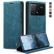 For Xiaomi Poco X6 Pro CaseMe 013 Multifunctional Horizontal Flip Leather Phone Case(Blue)