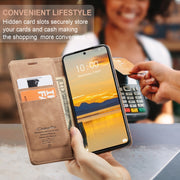 For Xiaomi Poco X6 Pro CaseMe 013 Multifunctional Horizontal Flip Leather Phone Case(Brown)