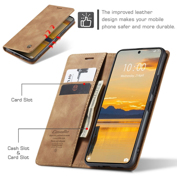 For Xiaomi Poco X6 Pro CaseMe 013 Multifunctional Horizontal Flip Leather Phone Case(Brown)