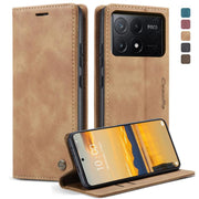 For Xiaomi Poco X6 Pro CaseMe 013 Multifunctional Horizontal Flip Leather Phone Case(Brown)