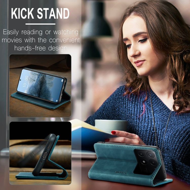 For Xiaomi Redmi K70E 5G CaseMe 013 Multifunctional Horizontal Flip Leather Phone Case(Blue)