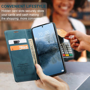 For Xiaomi Redmi K70E 5G CaseMe 013 Multifunctional Horizontal Flip Leather Phone Case(Blue)