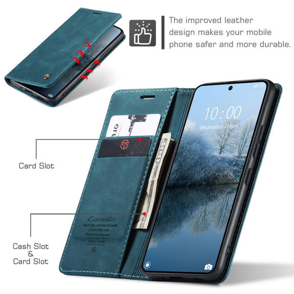 For Xiaomi Redmi K70E 5G CaseMe 013 Multifunctional Horizontal Flip Leather Phone Case(Blue)