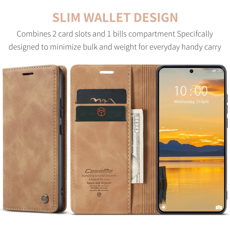 For Xiaomi Redmi K70E 5G CaseMe 013 Multifunctional Horizontal Flip Leather Phone Case(Brown)