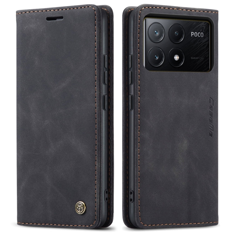 For Xiaomi Redmi K70E 5G CaseMe 013 Multifunctional Horizontal Flip Leather Phone Case(Black)
